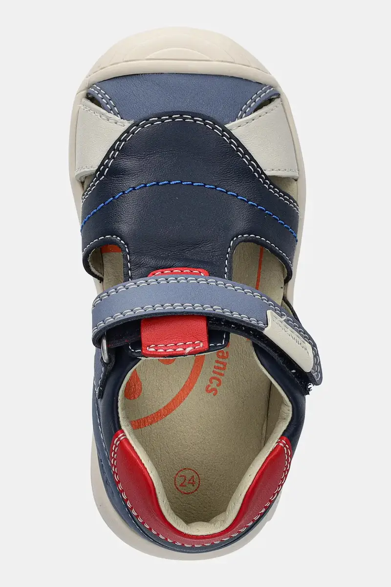 sandali in pelle bambino/a colore blu navy 252126 miniatura 4
