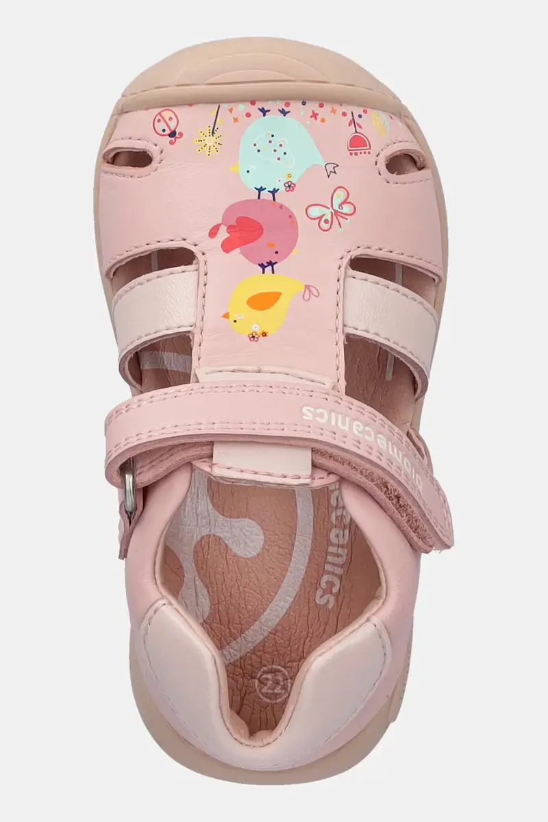 sandali in pelle bambino/a colore rosa 252106 miniatura 4