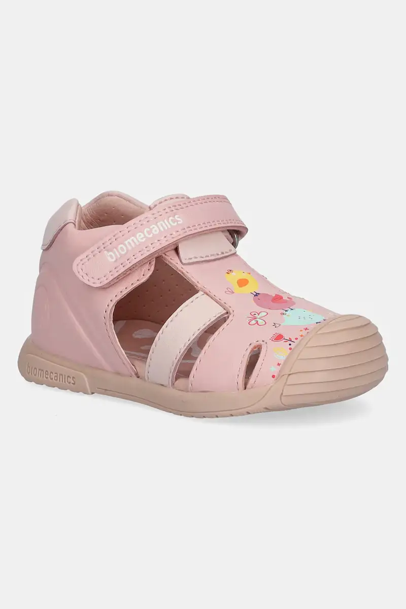 sandali in pelle bambino/a colore rosa 252106