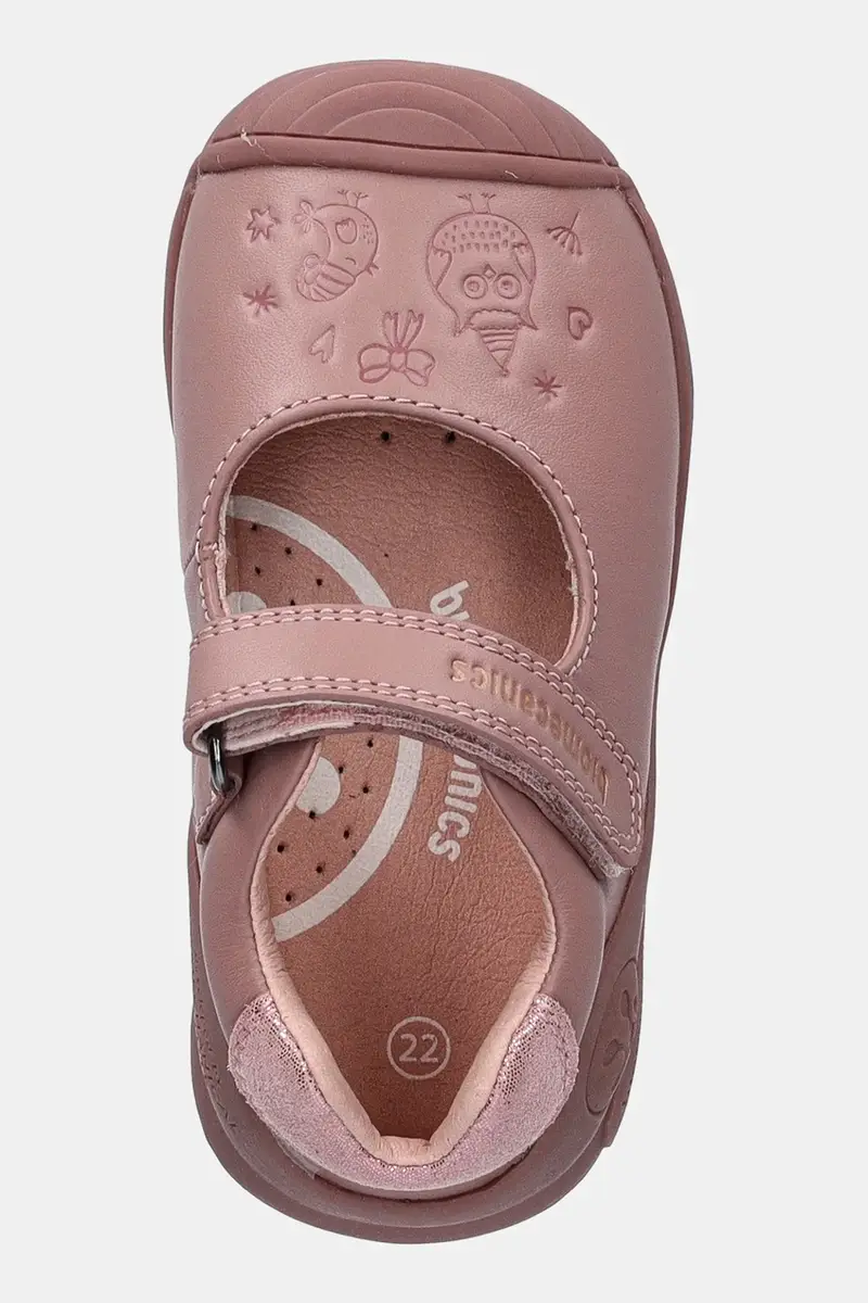 scarpe basse in pelle bambini colore arancione 251100 miniatura 4