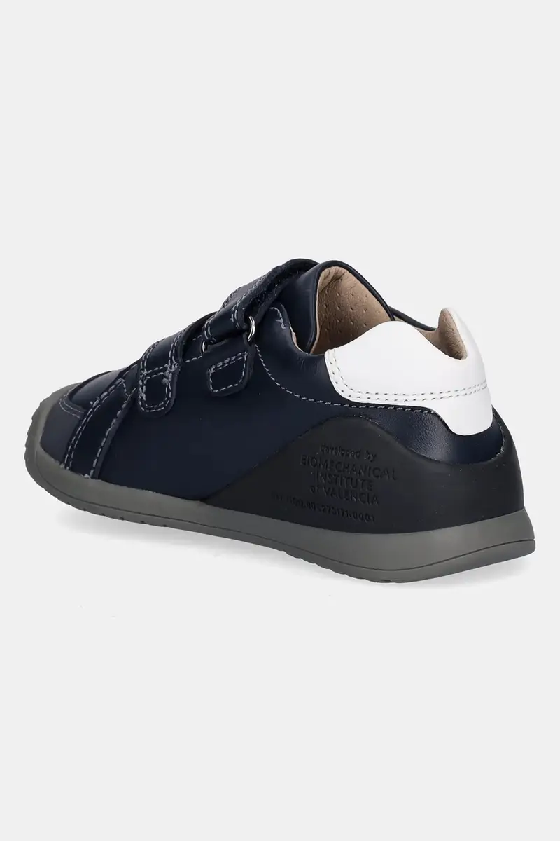 scarpe basse in pelle bambini colore blu navy 251122 miniatura 3