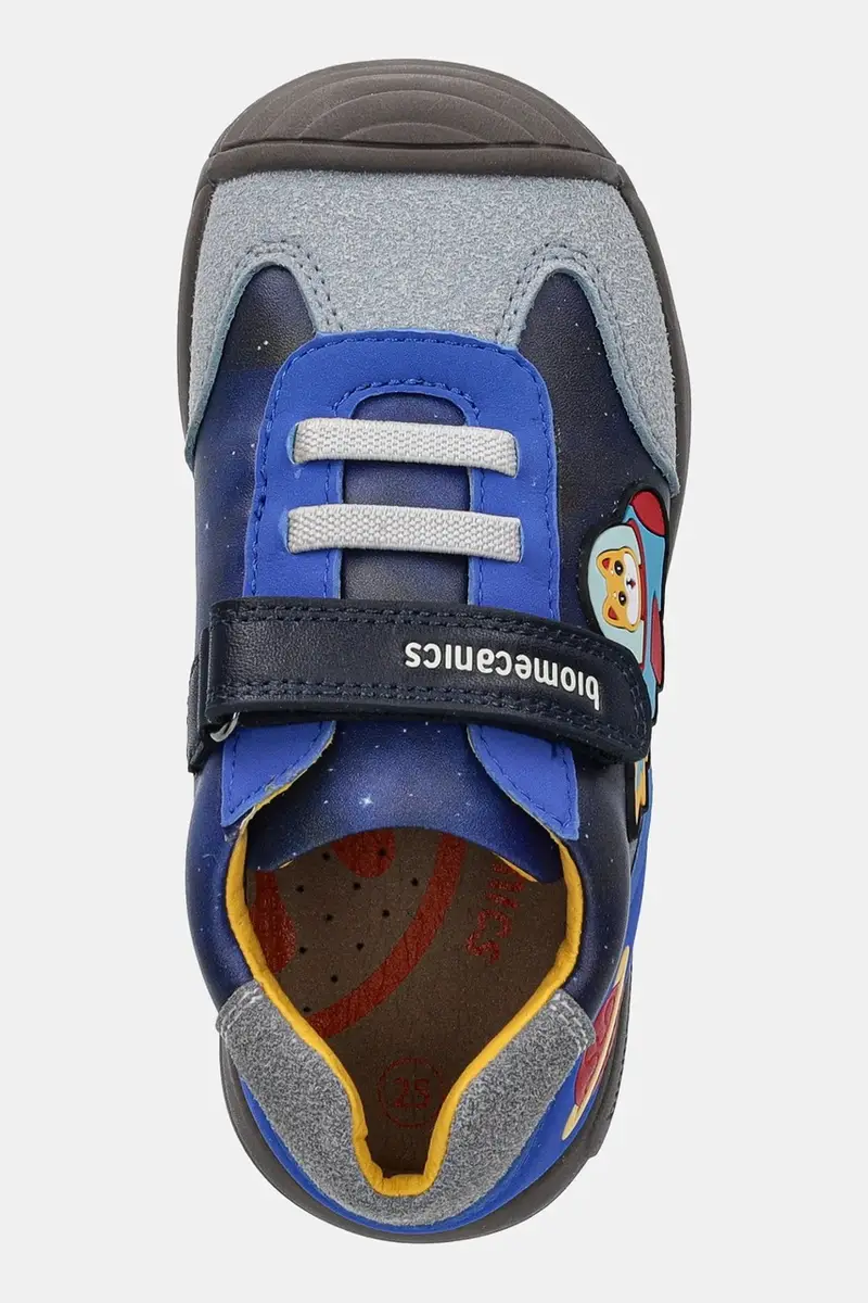 scarpe basse in pelle bambini colore blu navy 251128 miniatura 4