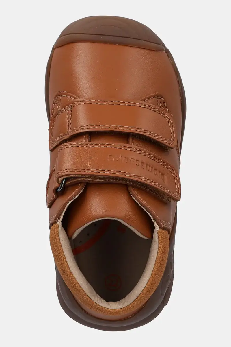 scarpe basse in pelle bambini colore marrone 251133 miniatura 4