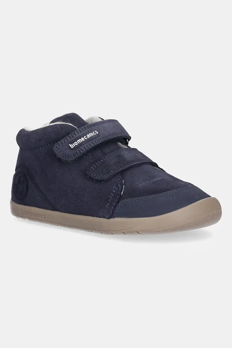 scarpe basse in pelle scamosciata bambini colore blu navy 251161