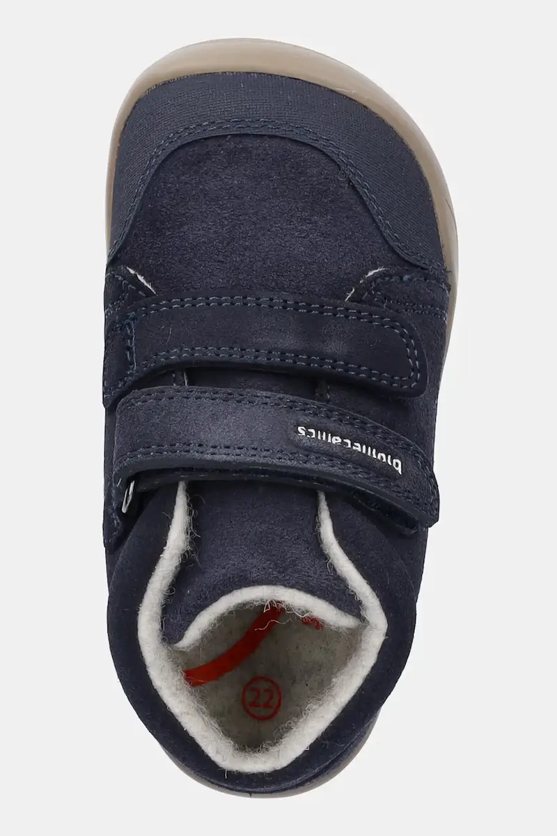 scarpe basse in pelle scamosciata bambini colore blu navy 251161 miniatura 4