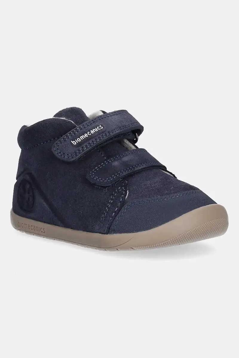 scarpe basse in pelle scamosciata bambini colore blu navy 251161