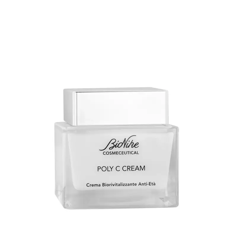 Cosmeceutical POLY C CREAM Crema Biorivitalizzante Anti-Età - Trattamento antietà pelli mature,Crema antirughe