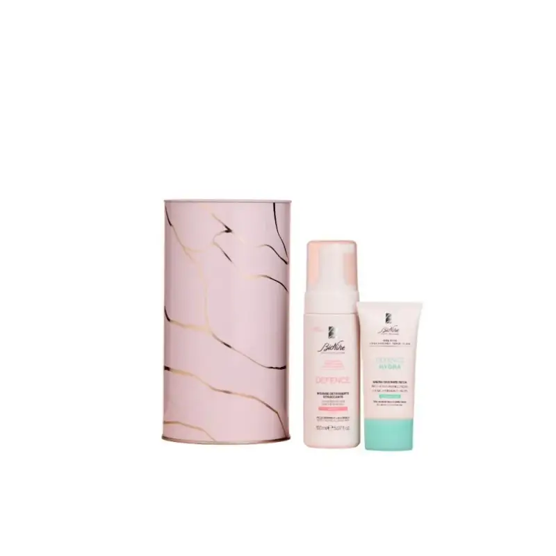 Defence BEAUTY ESSENTIALS kit natale 2025 - Mousse detergente viso,Cofanetto trattamento
