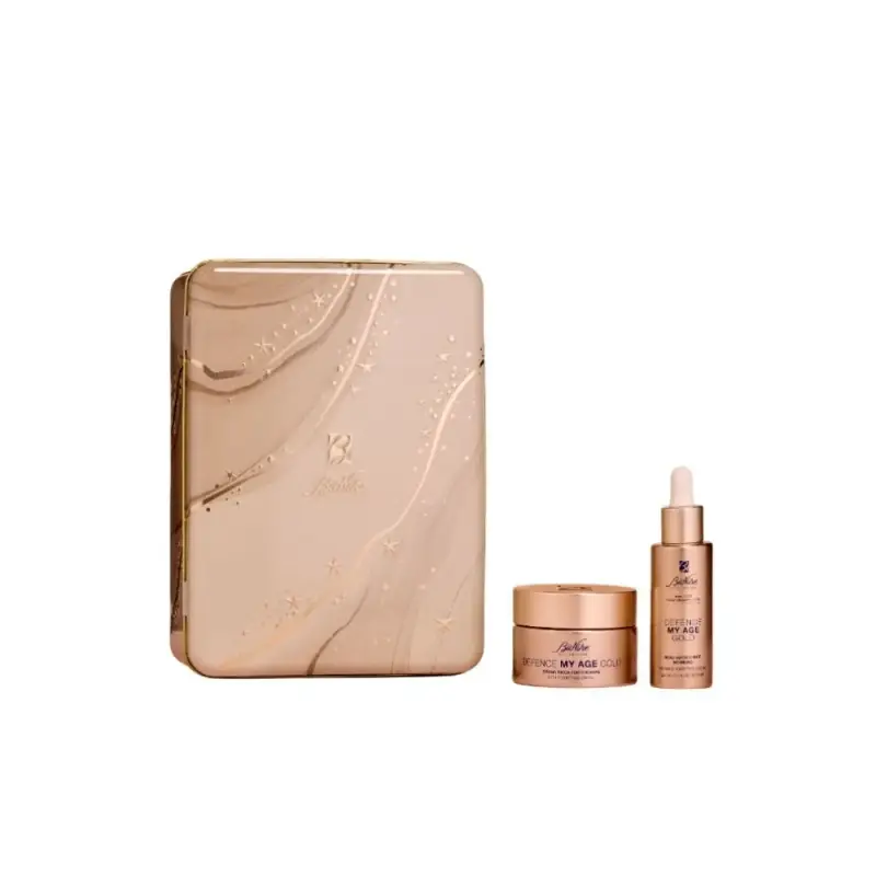 Defence My Age DEFENCE MY AGE GOLD kit natale 2025 - Trattamento antietà pelli mature,Crema antirughe,Cofanetti make up