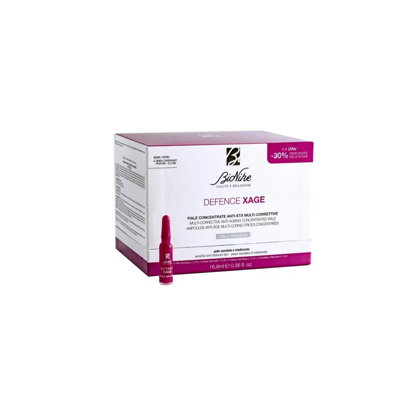 Defence Xage Fiale Concentrate Anti-Età Multi-Correttive - Trattamento antietà pelli mature,Siero antirughe