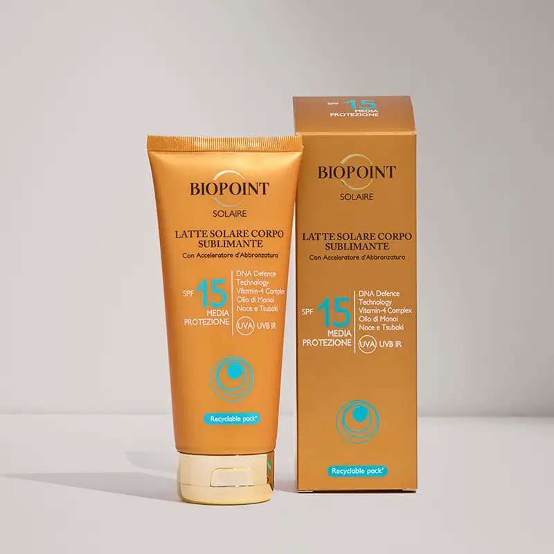 Biopoint Solaire - Latte solare corpo sublimante 200 ml - SPF 15