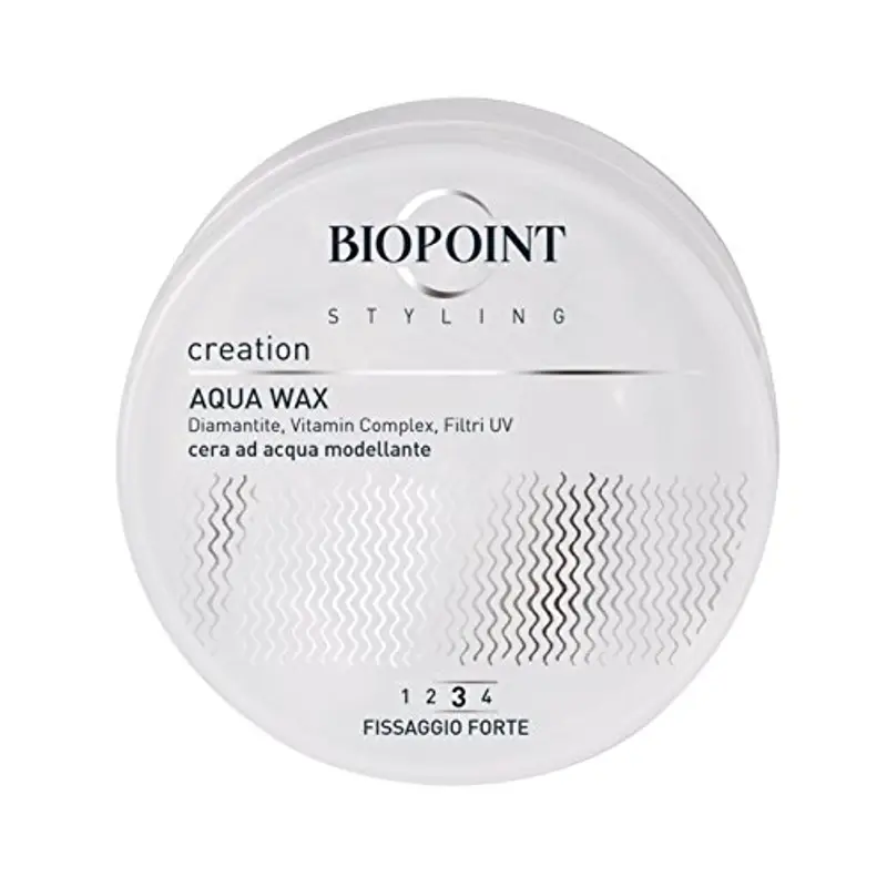 Biopoint Styling - Aqua Wax, Cera Modellante e Lucidante a Base d’Acqua, Fissaggio Forte, Azione Idratante e Fortificante, Ideale per Look Bagnati, 100 ml