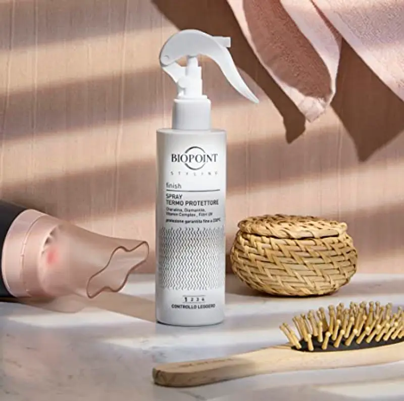 Biopoint Styling - Spray Termoprotettore Capelli, Protezione fino a 230° dal Calore di Phon, Piastra e Arricciacapelli, con Filtri UV, 200 ml miniatura 2