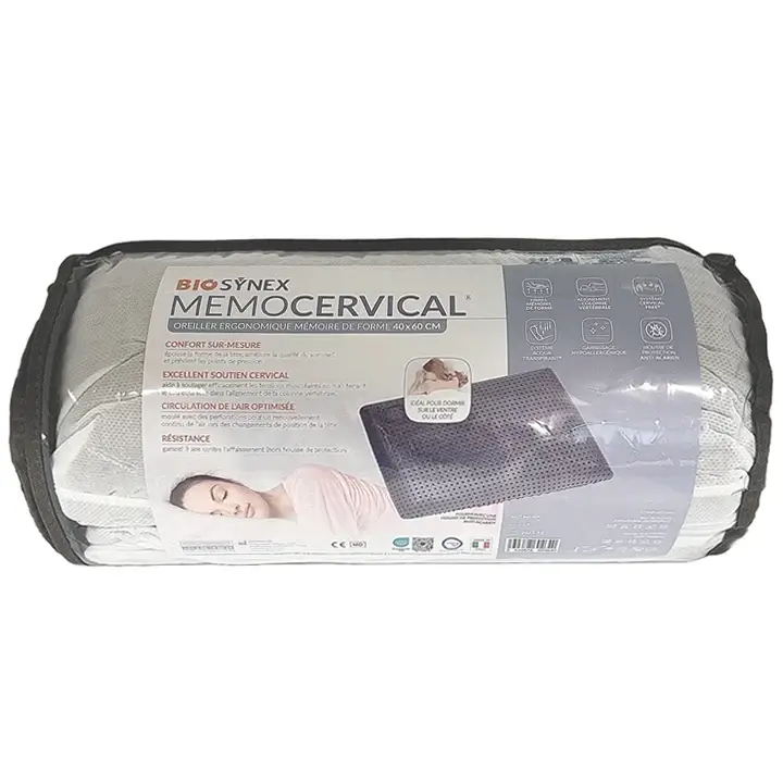 MemoCervical Cuscino Ergonomico Memoria Forma 40x60cm (Grigio)
