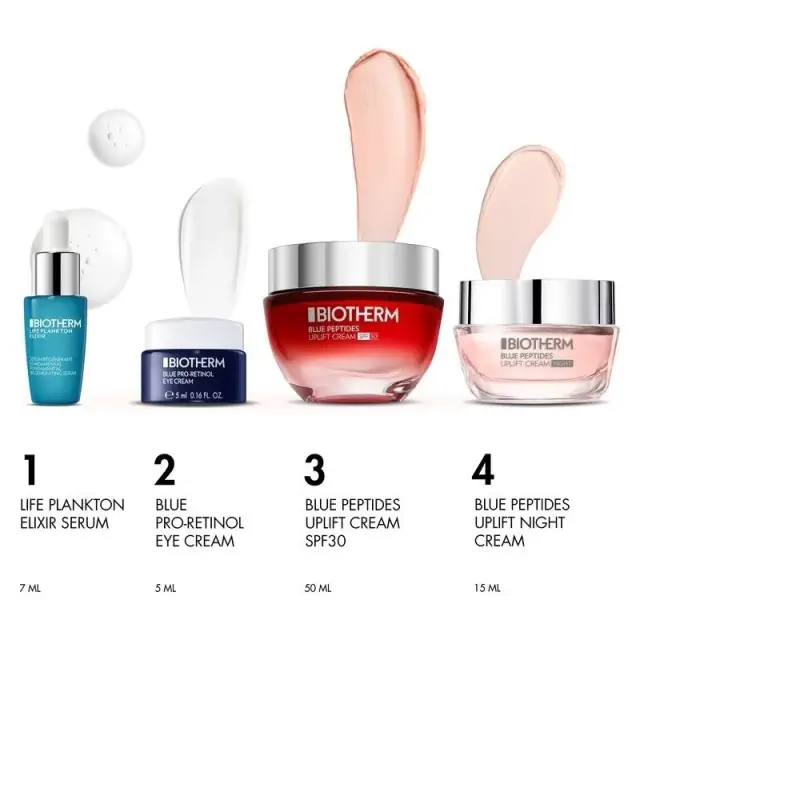 Blue Peptides Set Blue Therapy Blue Peptides Uplift SPF 30 - Trattamento antietà pelli mature, Trattamento viso effetto lifting, Cofanetto an miniatura 2