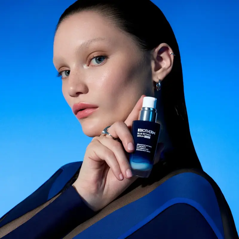 Blue Therapy Blue Retinol Night Serum - Trattamento antietà pelli mature, Crema antirughe, Siero antirughe miniatura 2