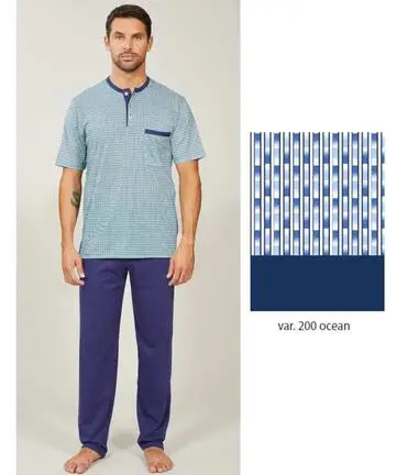 Pigiama uomo calibrato a manica corta in jersey di cotone Bip Bip 3742 Tg 58-60
