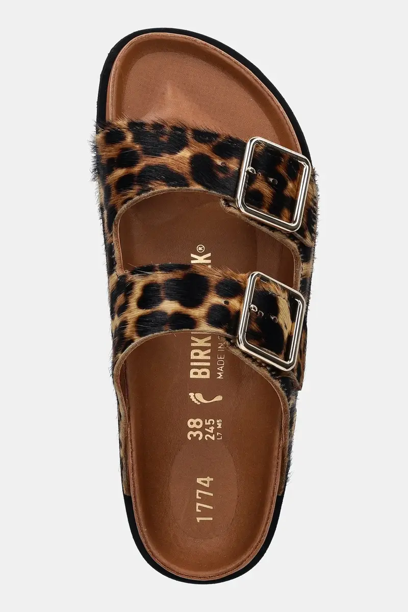 infradito in pelle Arizona FUR donna colore marrone 1031699 miniatura 4