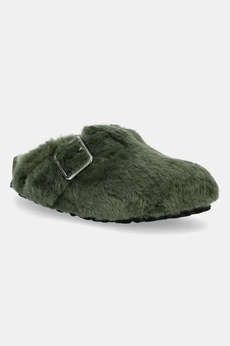 sliders in lana Boston BB Shearling donna colore verde 1029943