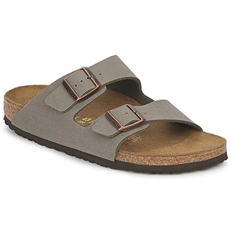 Birkenstock Arizona Birko-Flor Nubuck, Sandali Unisex-Adulto, Beige (Stone Nubuk), 38