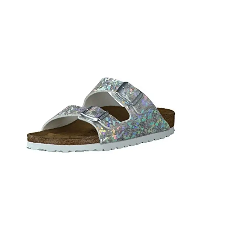 Birkenstock Arizona, Sandali a Punta Aperta Bambino, Argento (Hologram Silver Hologram Silver), 31 EU