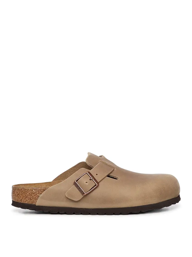 Boston Mules in pelle oliata Marrone