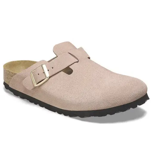 Boston Suede Leather - ciabatte Light Rose
