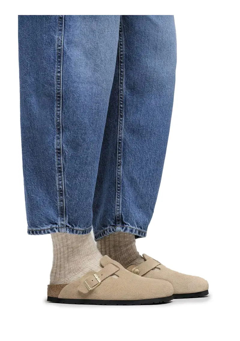 Birkenstock Ciabatta Unisex Boston in pelle scamosciata sabbia miniatura 2