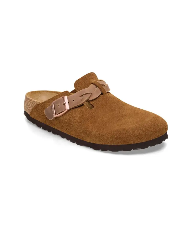 Ciabatta Donna BOSTON BRAIDED Marrone | Birkenstock