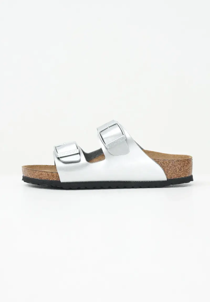 Birkenstock Ciabatte Arizona argento da bambina