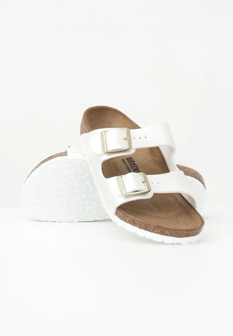 BIRKENSTOCK Ciabatte Arizona bianco perla da bambina miniatura 3