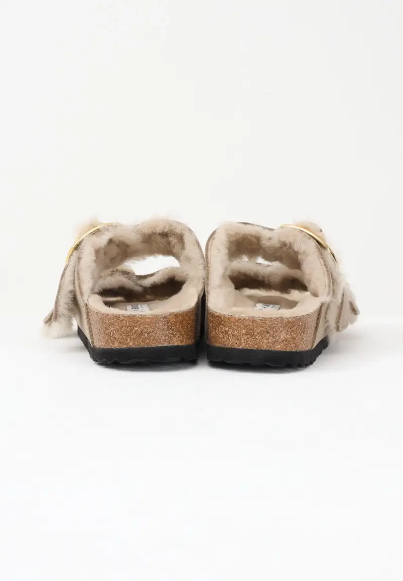 Ciabatte Arizona Big Buckle beige da donna miniatura 2