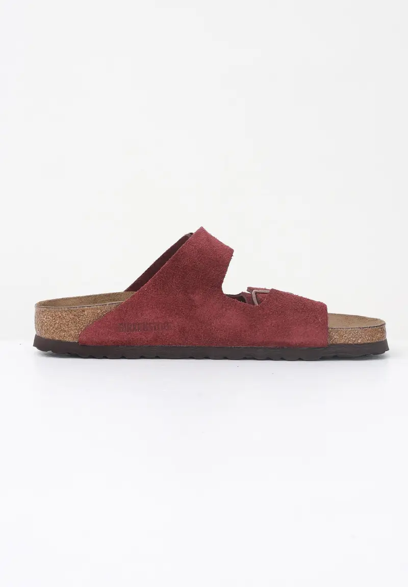BIRKENSTOCK Ciabatte Arizona in pelle scamosciata bordeaux per uomo e donna miniatura 2