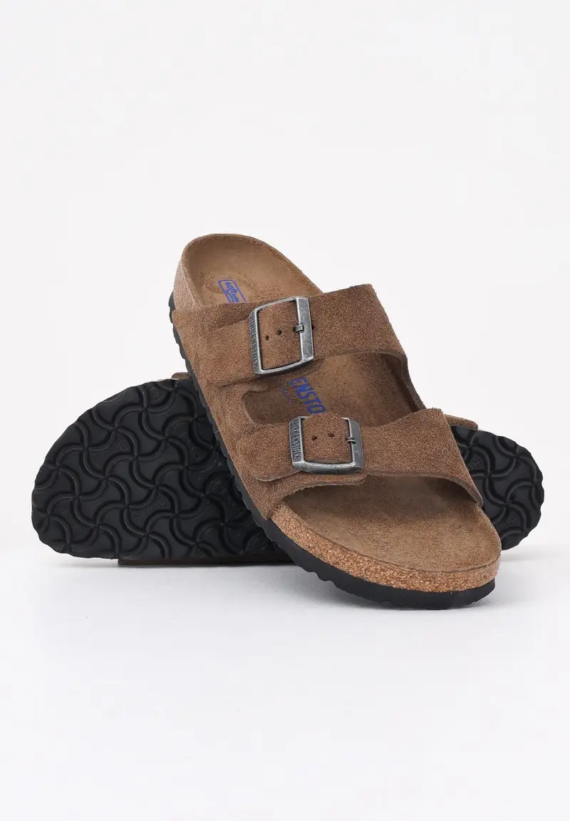 BIRKENSTOCK Ciabatte Arizona in pelle scamosciata marrone per uomo e donna miniatura 3