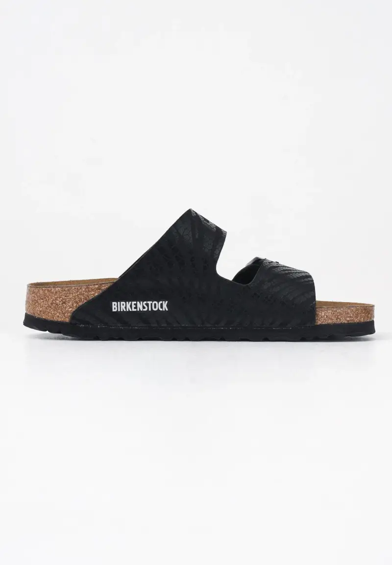 Birkenstock Ciabatte Arizona nere da donna con tomaia zebrata miniatura 3