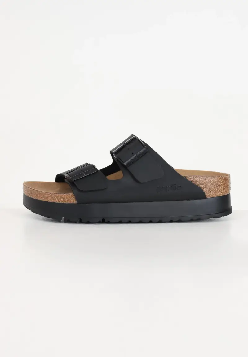 Birkenstock Sandali Arizona PAP Flex Platform neri da donna