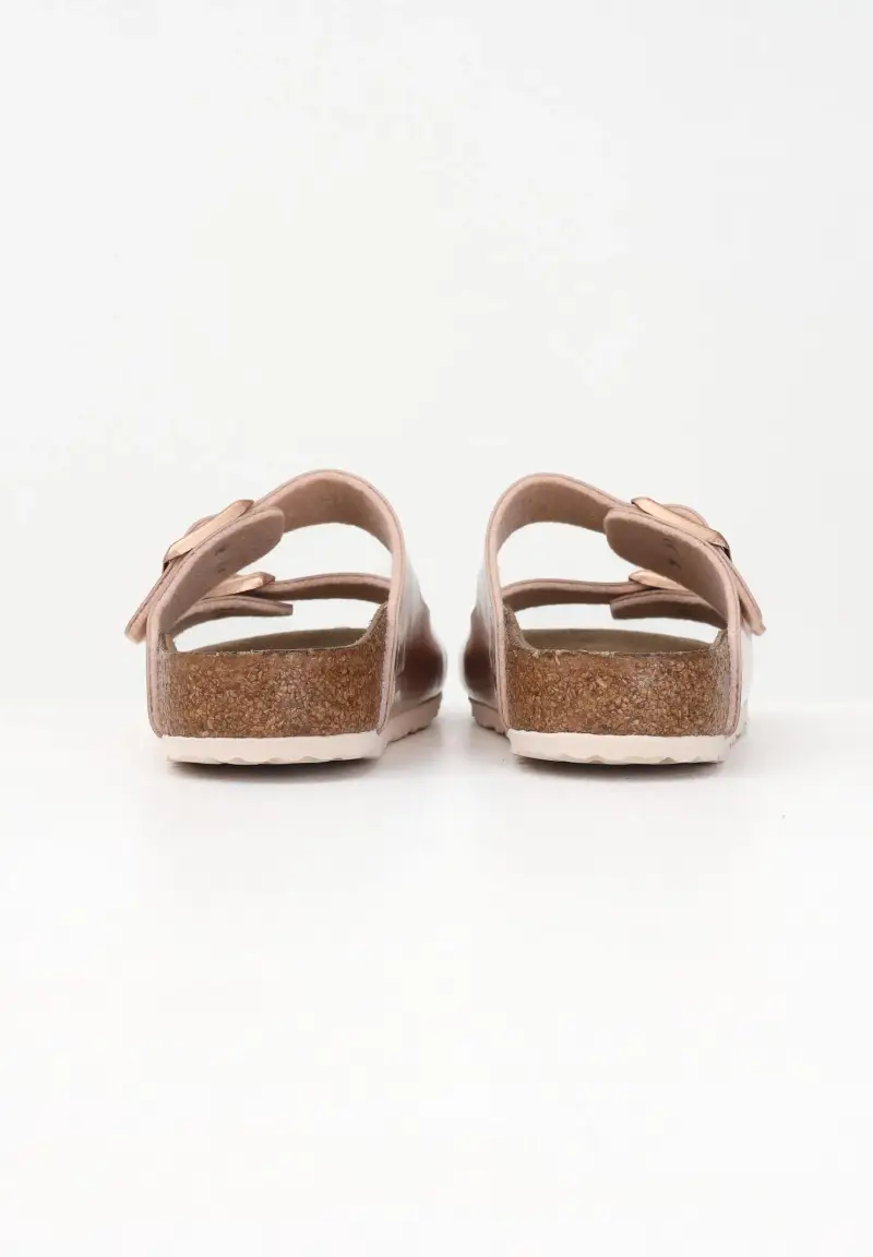 Birkenstock Ciabatte Arizona rosa e oro da bambina miniatura 2