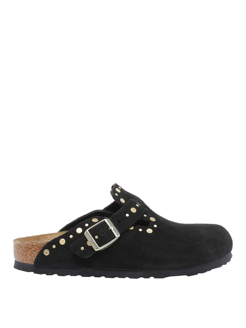 Ciabatte Boston con rivetto Nero