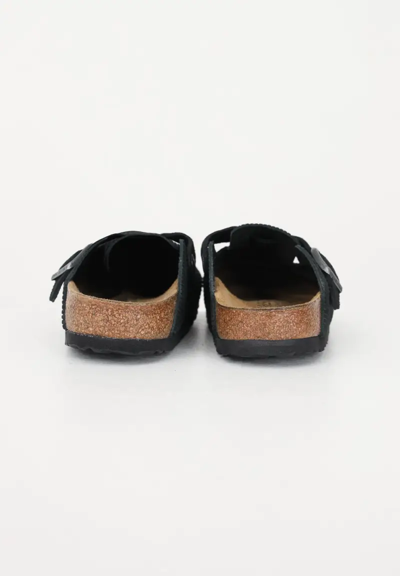 Birkenstock Ciabatte Boston nere da uomo in pelle miniatura 2