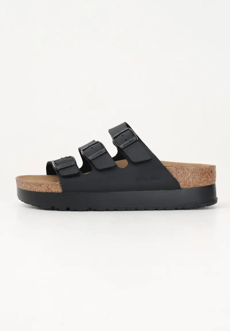 Birkenstock Sandali Florida Flex Platform neri da donna