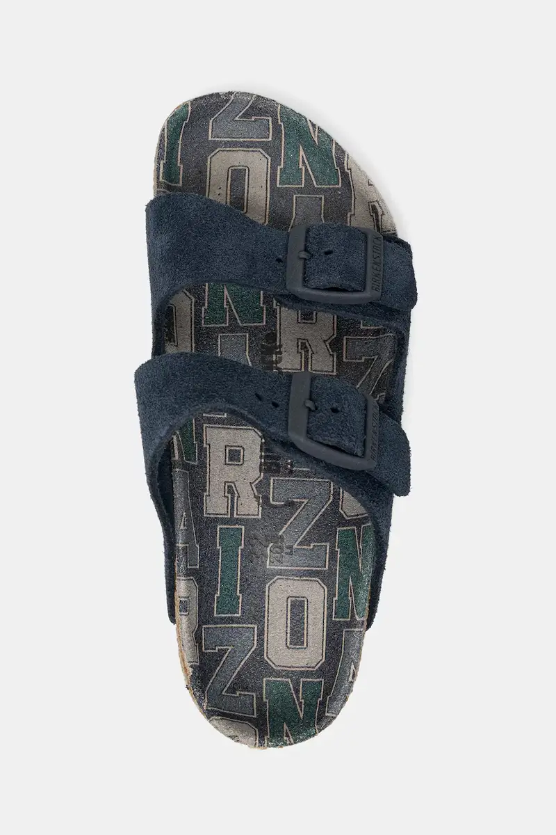 ciabatte in pelle scamosciata bambino/a Arizona colore blu navy 1030854 miniatura 4