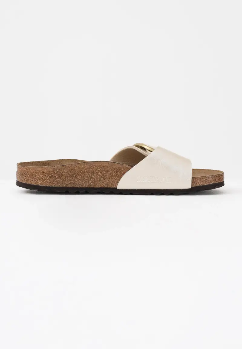 Ciabatte Madrid Big Buckle bianco perla da donna miniatura 3