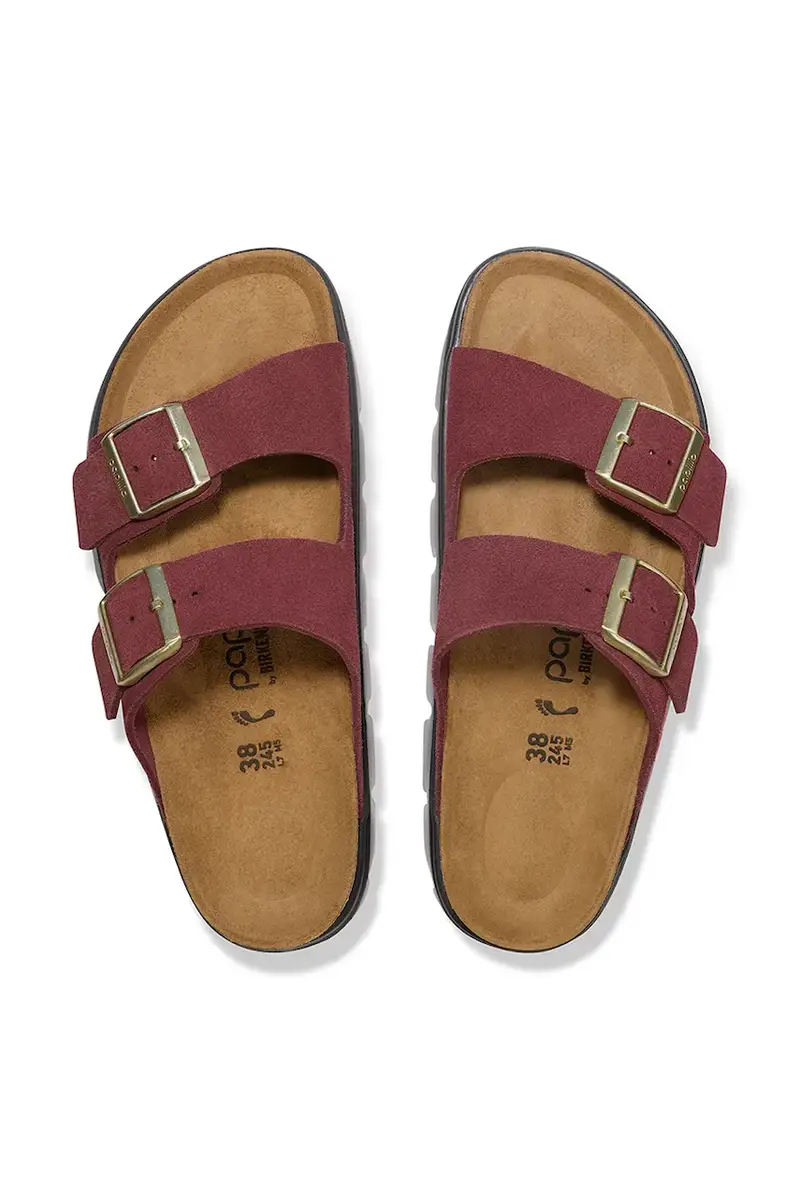 ciabatte slide Arizona Chunky Birkenstock x Papillio donna colore rosso 1030581 miniatura 3