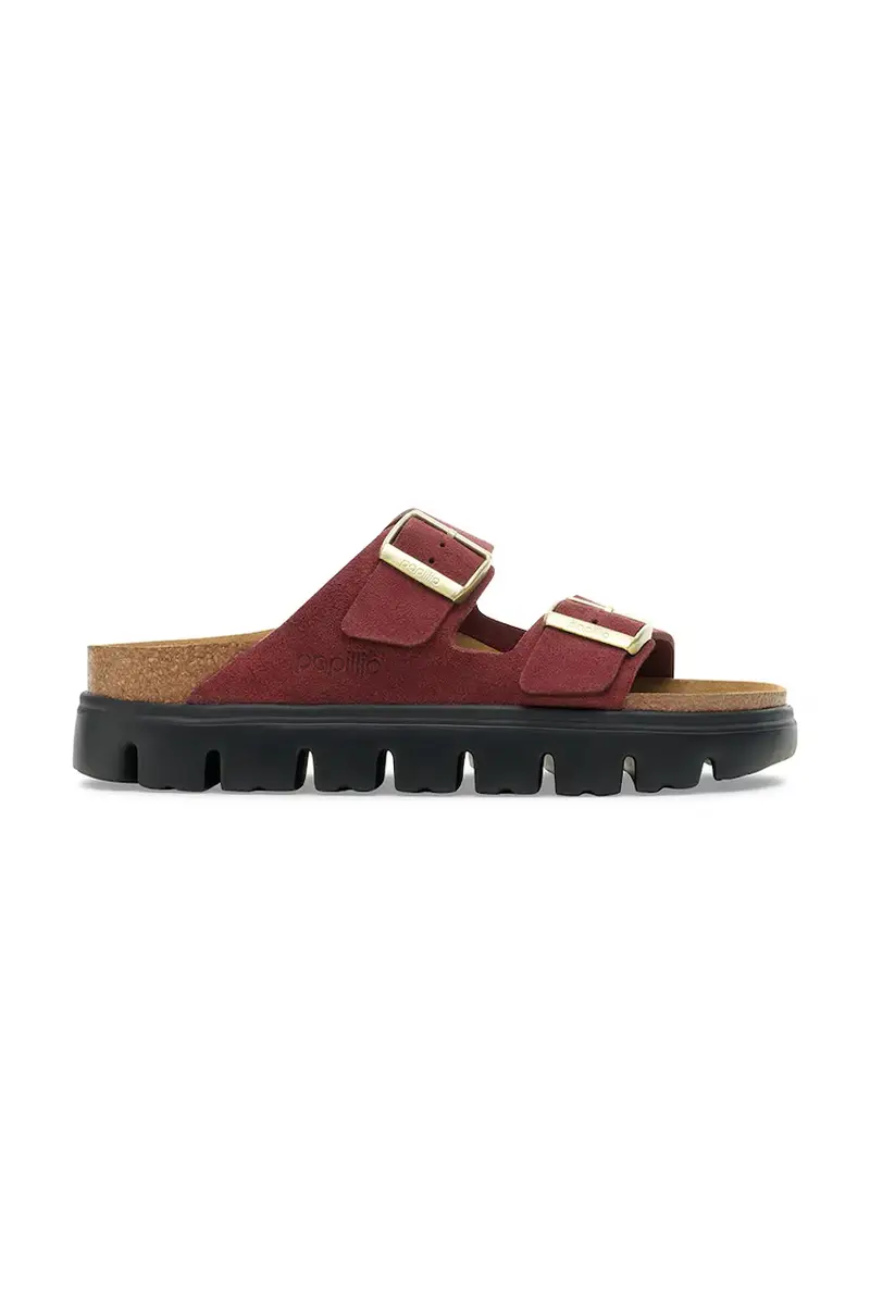 ciabatte slide Arizona Chunky Birkenstock x Papillio donna colore rosso 1030581