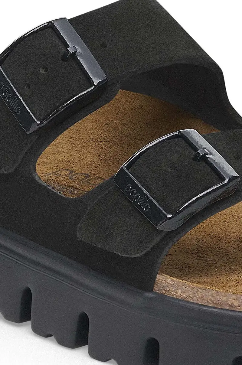 ciabatte slide in camoscio Arizona Chunky Birkenstock x Papillio Nero miniatura 3