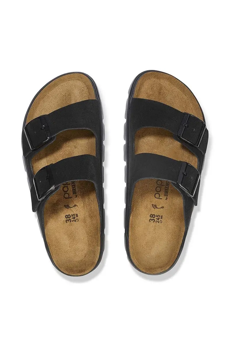 ciabatte slide in camoscio Arizona Chunky Birkenstock x Papillio Nero miniatura 5