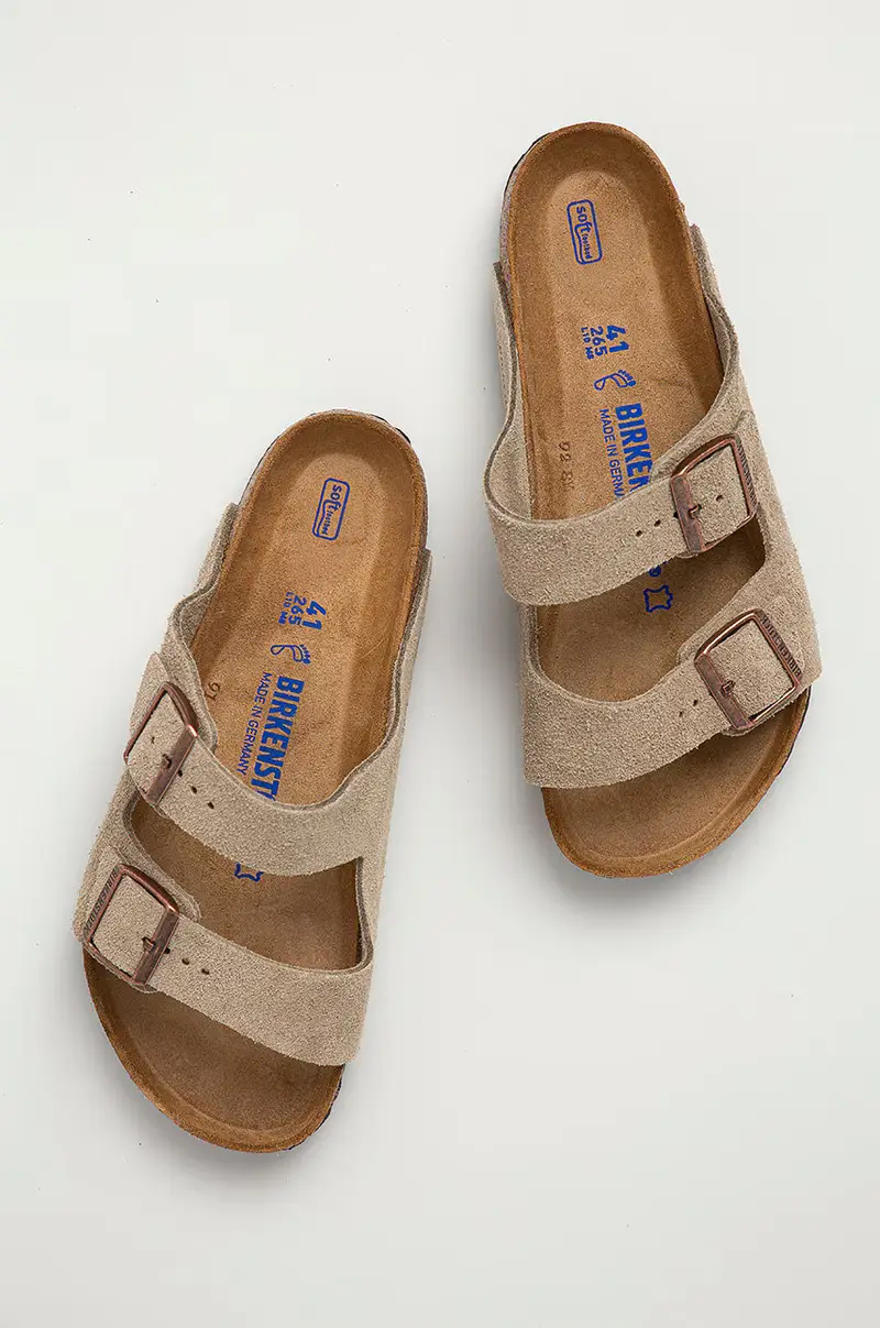 ciabatte slide in camoscio Arizona Grigio miniatura 4