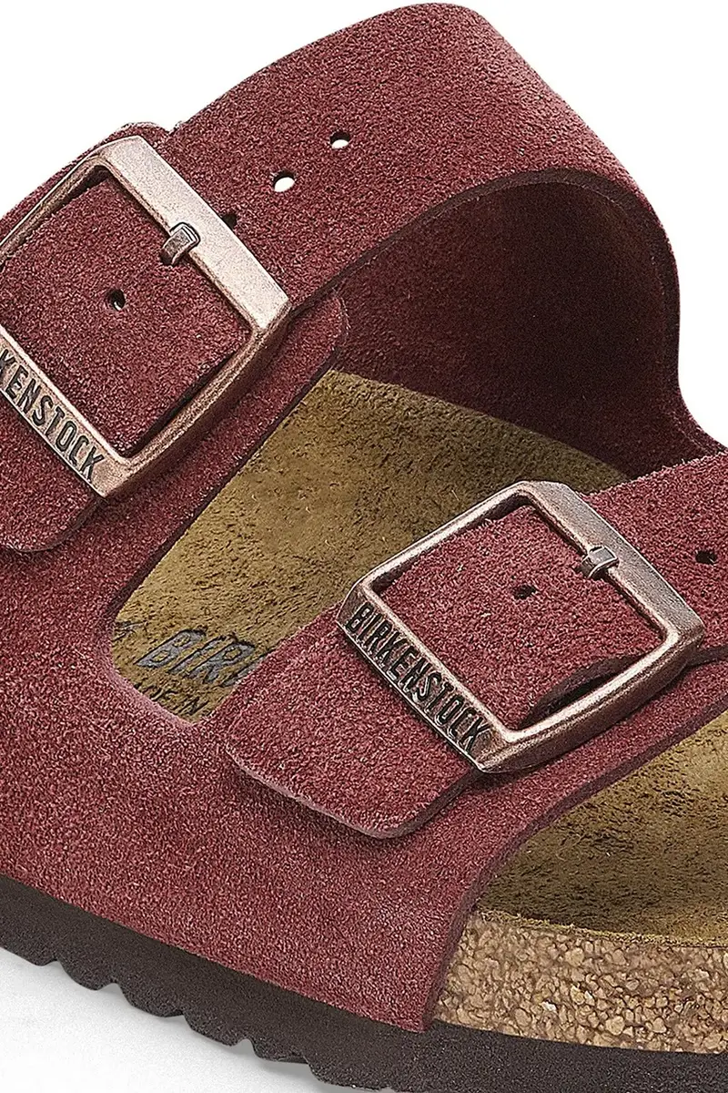 ciabatte slide in camoscio Arizona uomo colore rosso 1028353 miniatura 3