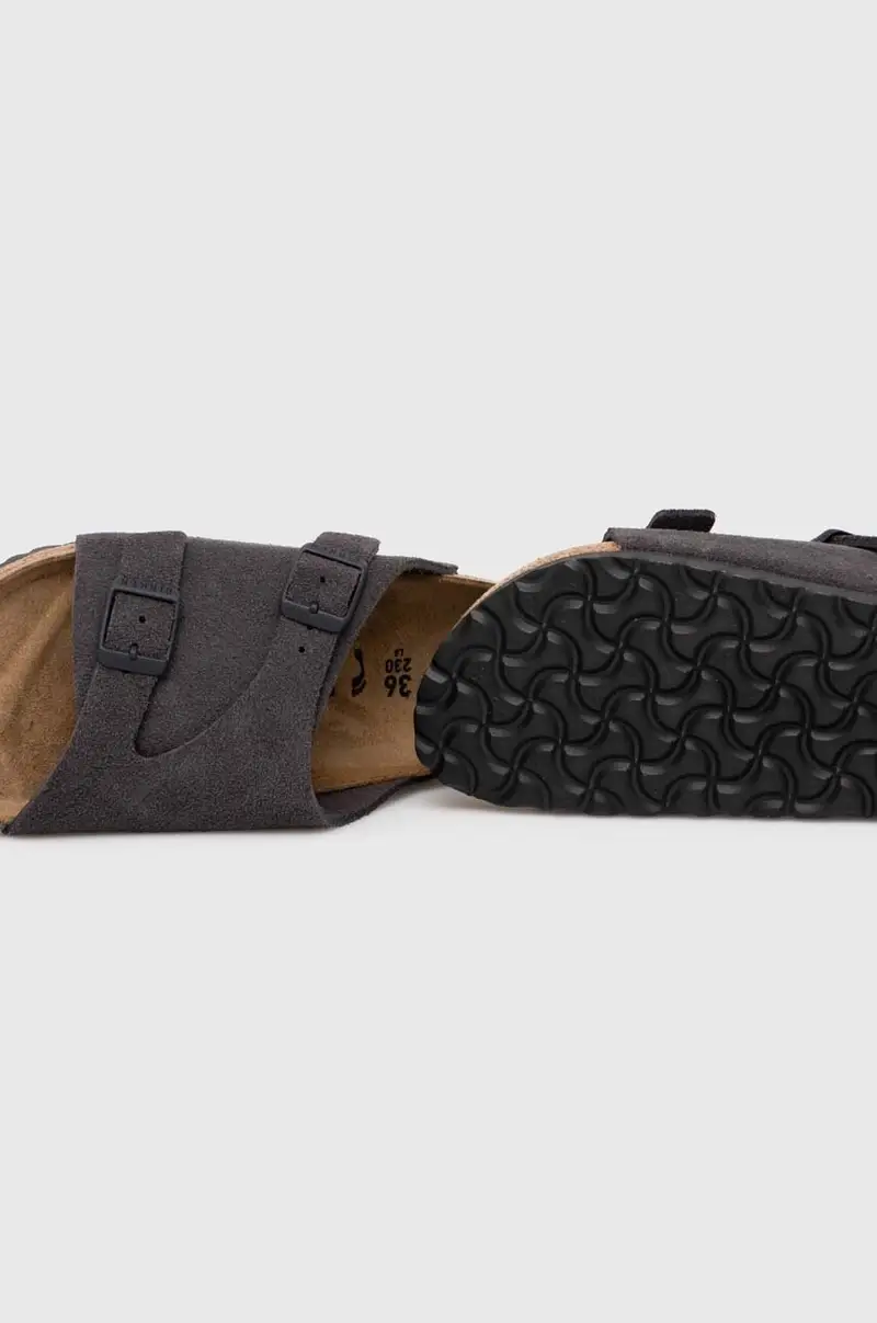 ciabatte slide in camoscio Zürich donna colore grigio 1028547 miniatura 4