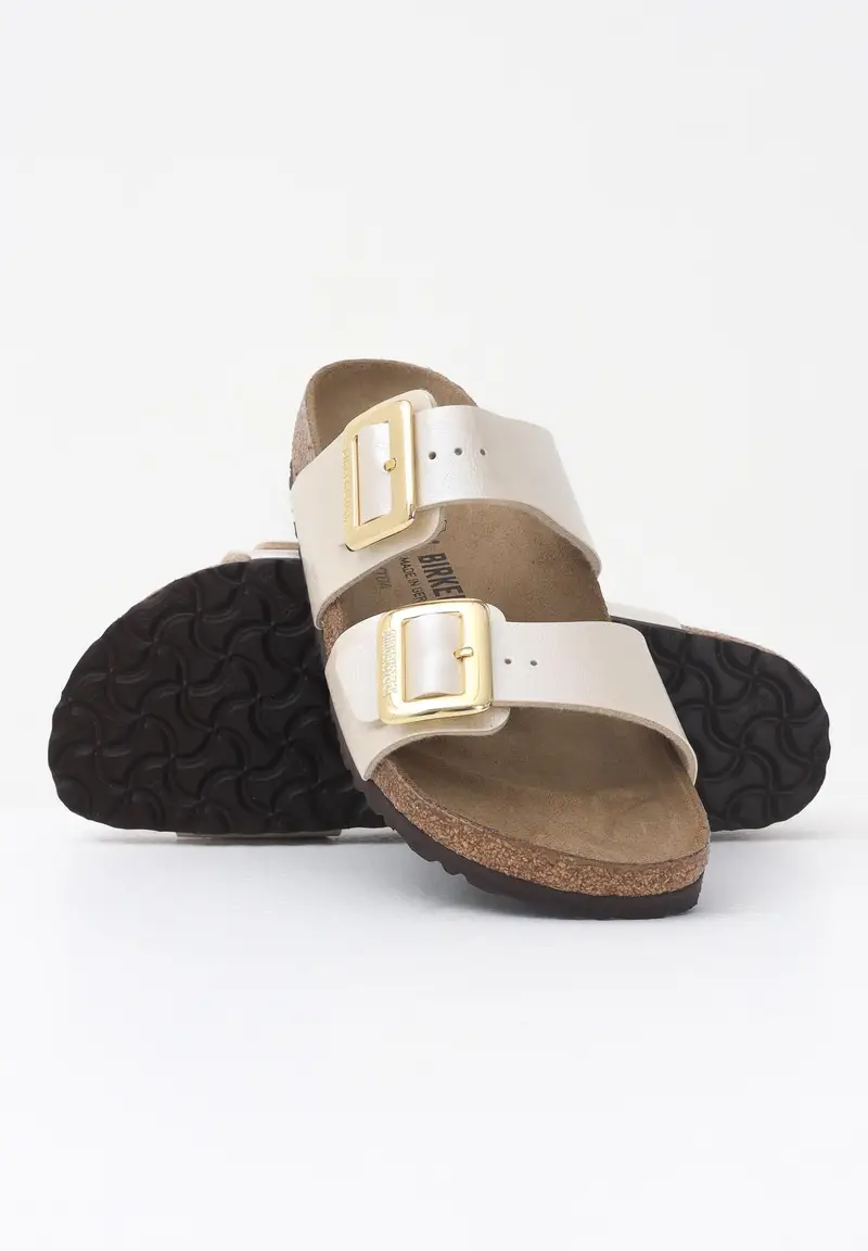 BIRKENSTOCK Ciabatte Sydney Cushion Buckle bianche da donna miniatura 3